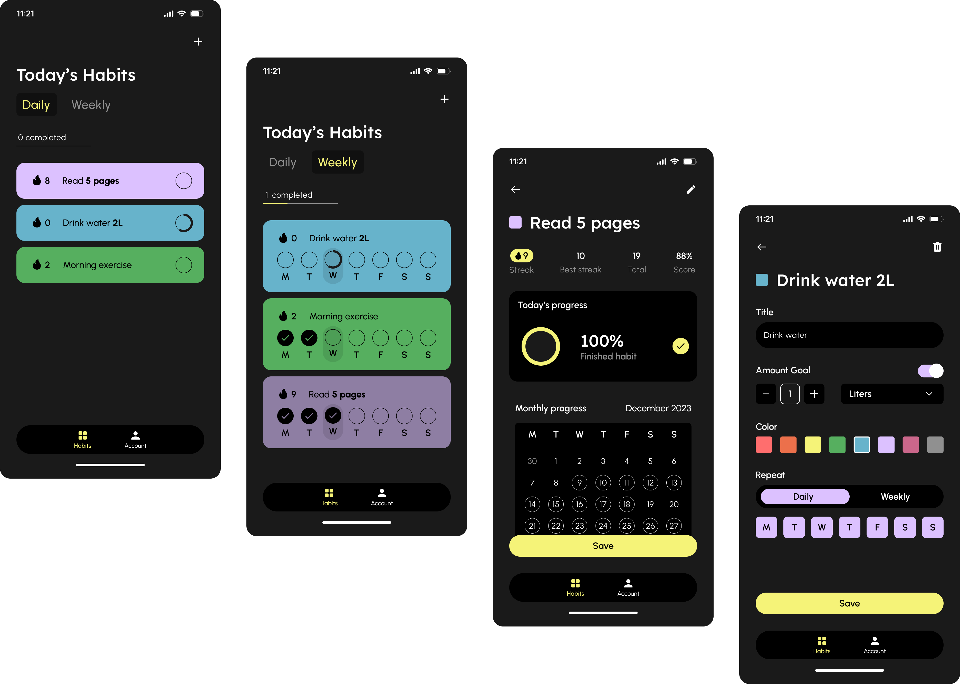 Main Screens