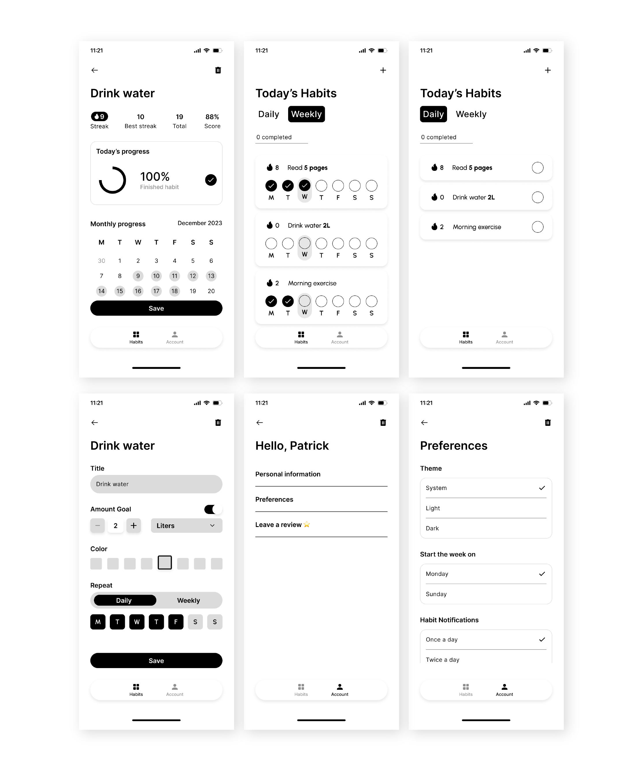 Wireframes