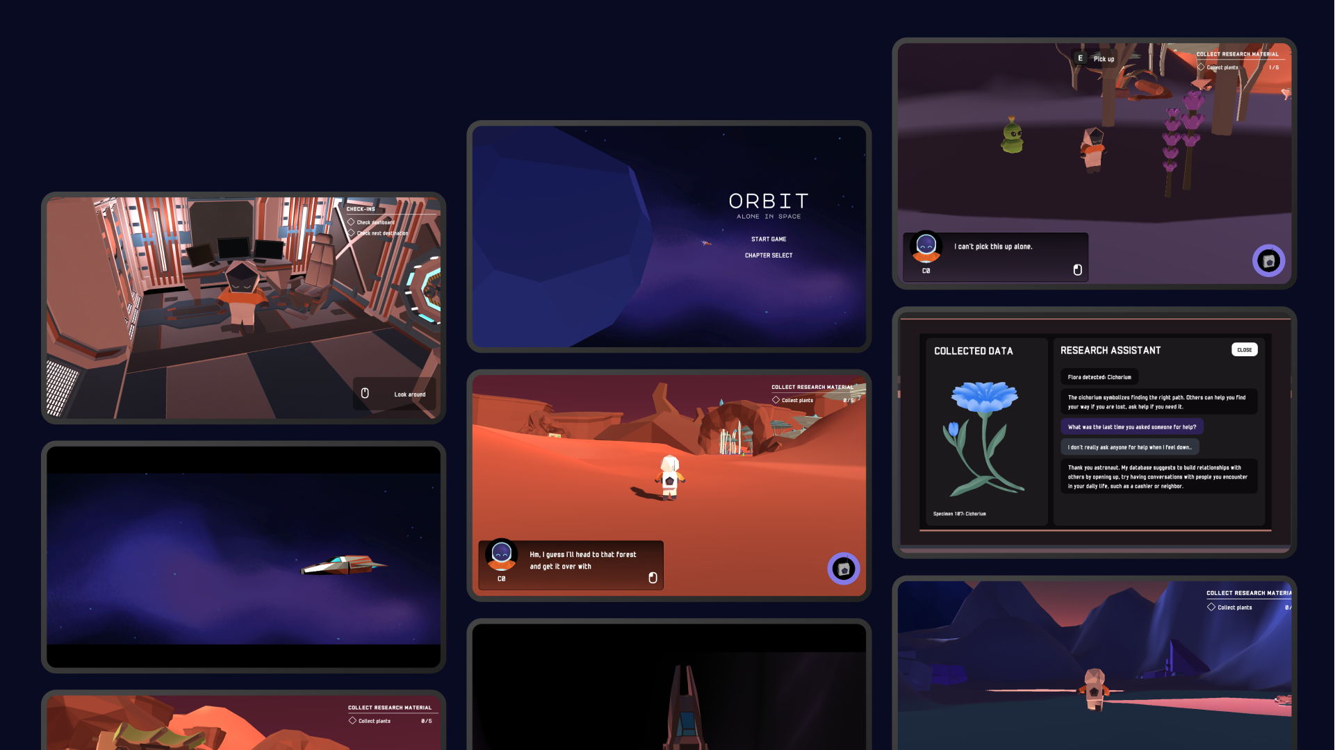 Gameplay screenshots uit Orbit: Alone in Space